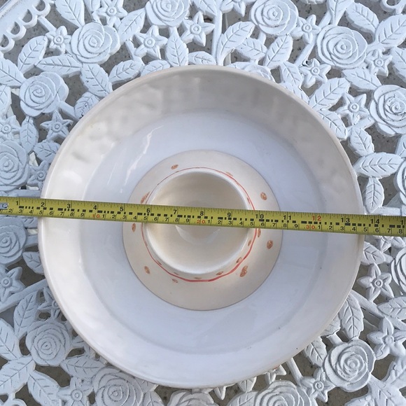 Southwest 6-Piece Glazed Ceramic Chip & Dip Large Serving Set - Picture 5 of 17